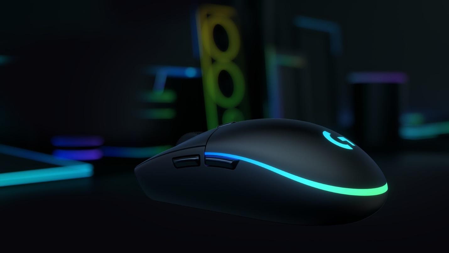 Mouse Logitech G102 Lightsync RGB Black  có thiết kế cầm nắm thoải mái